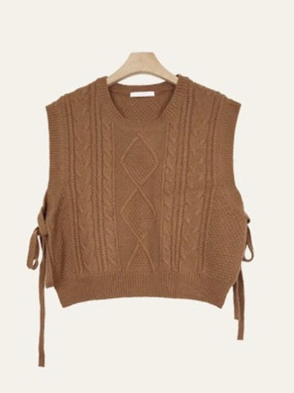 Sweater Vest Pullover Female Knitting Overszie Sweaters Sleeveless Tank Girls