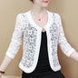 Jacket Long Sleeve Black Hollow Lace Jacket Women Fashion Women's Jackets 2025