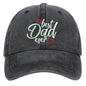 Washed Cotton Embroidered Letter Baseball Cap