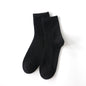 Mid-High Tube Pure Color Cashmere Socks Unisex Maternity Socks Winter Cold Thick Socks Warm