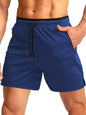 Men's Running Short Belt Zipper Pocket Quick-drying Gym Exercise Lightweight