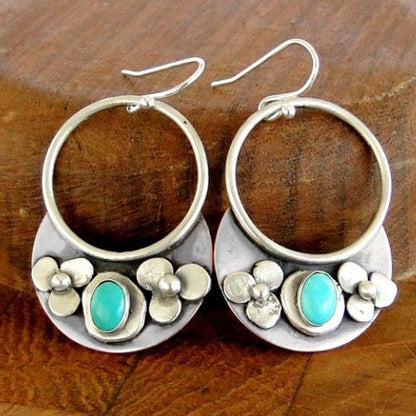 Retro Geometric Enamel Personalized Earrings