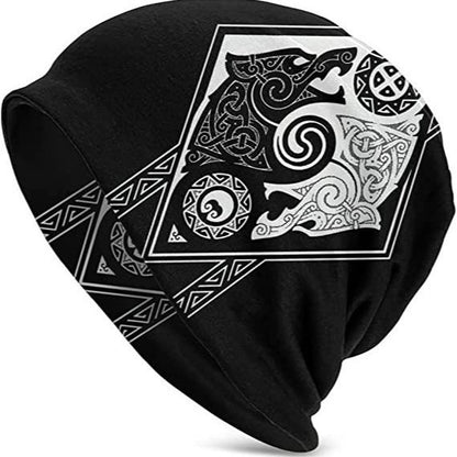Sleeve Cap Double-layer Elastic Viking Totem Wolf Hipster Street Dance