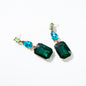 Series Geometric Square Water Drop Light Luxury Crystal Stud Earrings