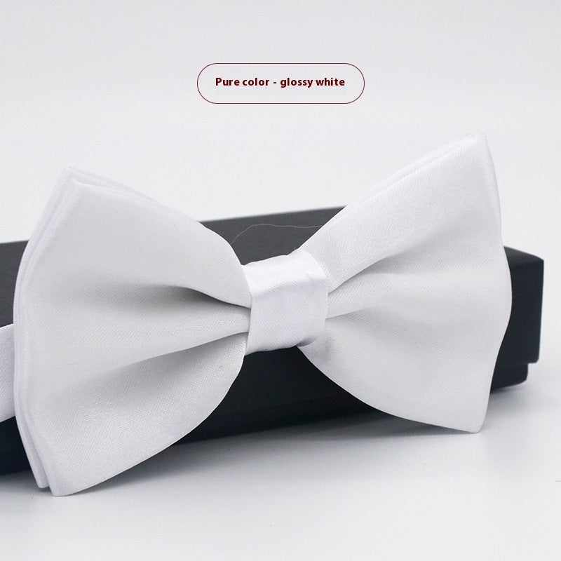 Men's Solid Color Formal Wear Wedding Business Casual Groom Groomsman Bow Tie