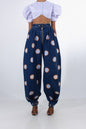 High Waist Zipper Ankle-tied Jeans Loose