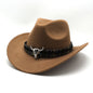 Western Cowboy Hat Woolen Jazz Male Ladies' National Style