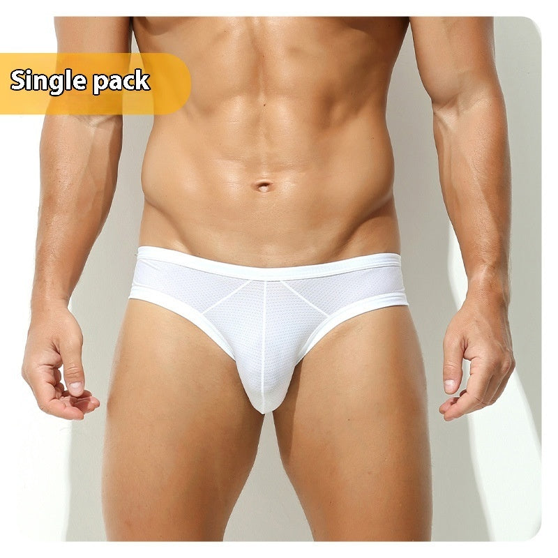 Sexy Back Hollow Men's Briefs Low Waist Sexy Three-dimensional