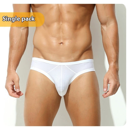 Sexy Back Hollow Men's Briefs Low Waist Sexy Three-dimensional