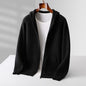 Hooded Cardigan Men's Thick Wool Jacket Loose Casual
