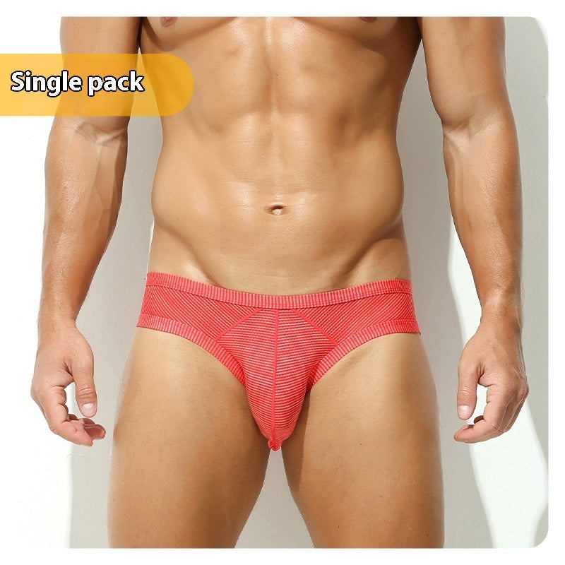 Sexy Back Hollow Men's Briefs Low Waist Sexy Three-dimensional