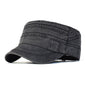 Men's Outdoor Sunshade Pure Color Washed Cotton Flat-top Cap