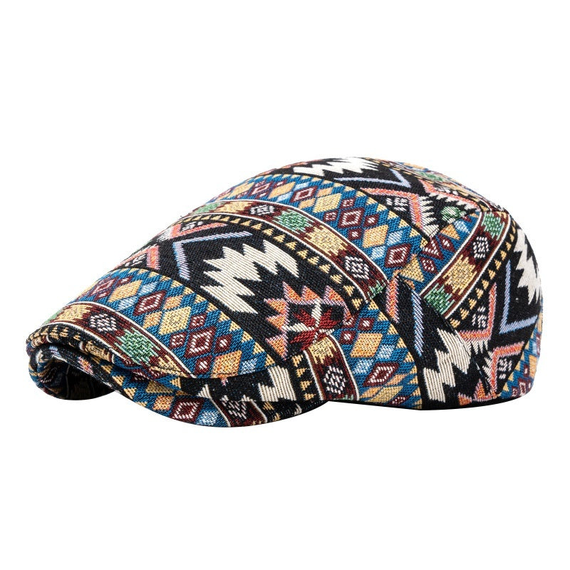 Ethnic Style Beret Leisure Jacquard Hat