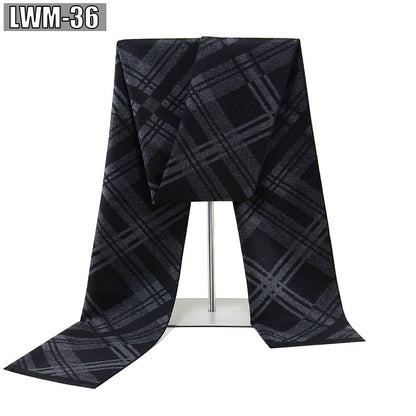 Men's Scarf European And American Cashmere Autumn And Winter Business Plaid