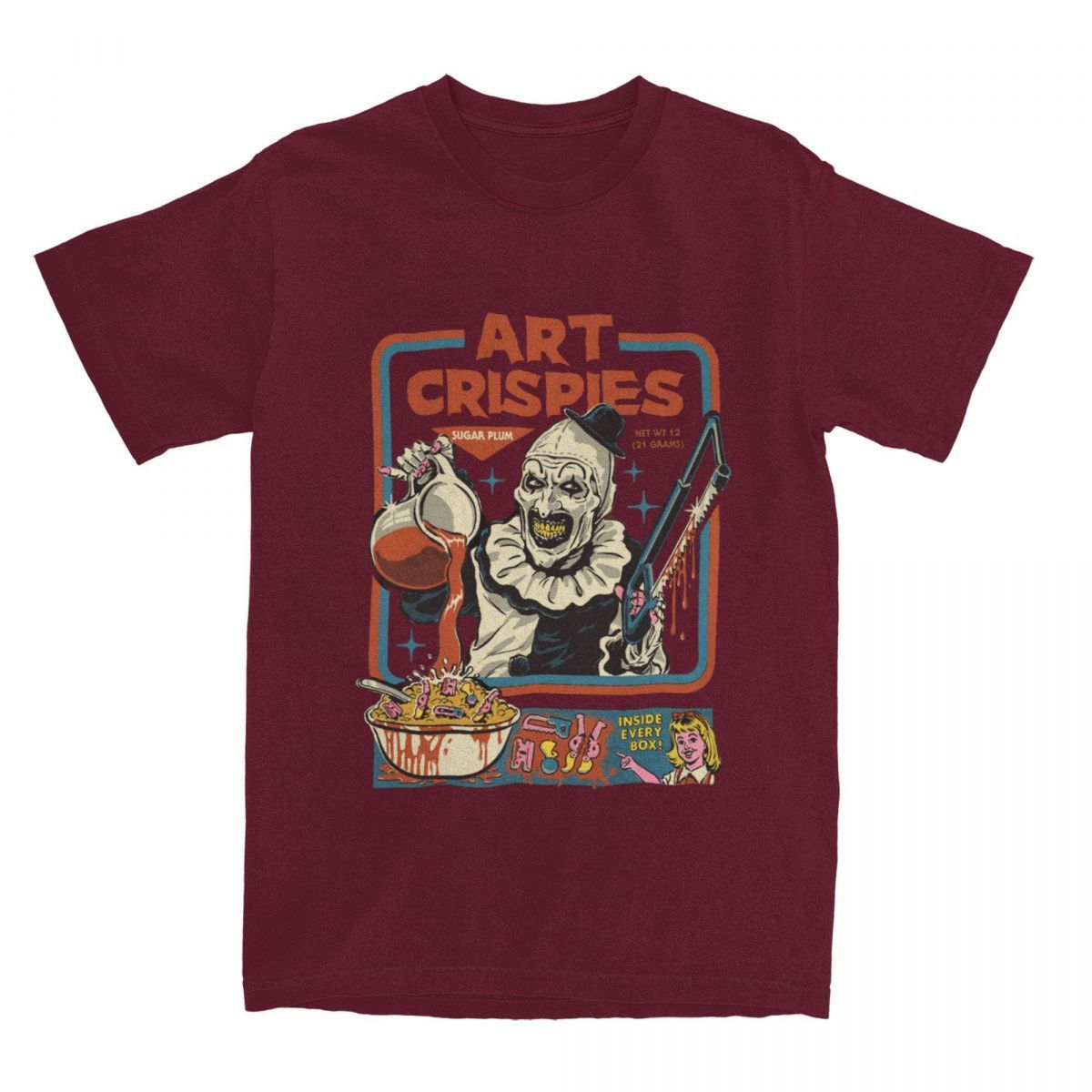Art Crispies Scary Clown Shirt Solid Color