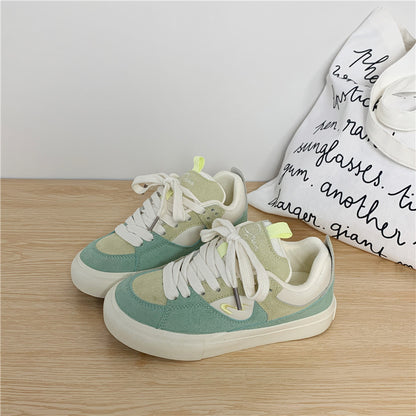 Versatile Thick Shoes Tongue Canvas Shoes For Women