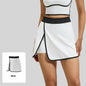 Linear Anti-exposure Built-in Pocket Fitness Yoga Fake Two-piece Skirts