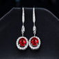 Real Sapphire Colored Gems Long Earrings