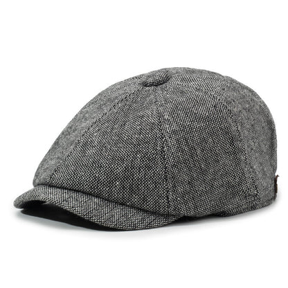Herringbone Peaked Cap Middle-aged And Elderly Beret