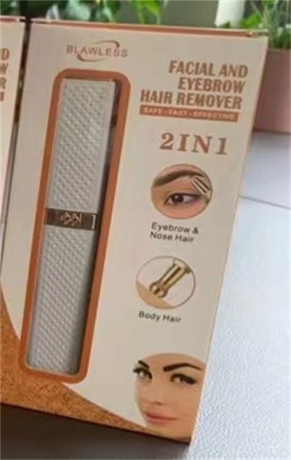 USB Rechargeable Lipstick Shaver 2 in 1 Ladies Eyebrow Trimmer