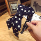 All-match Fabric Plaid Big Bow With Teeth Headband