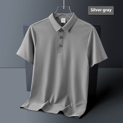 Ice Silk Seamless Cool Short Sleeve Polo