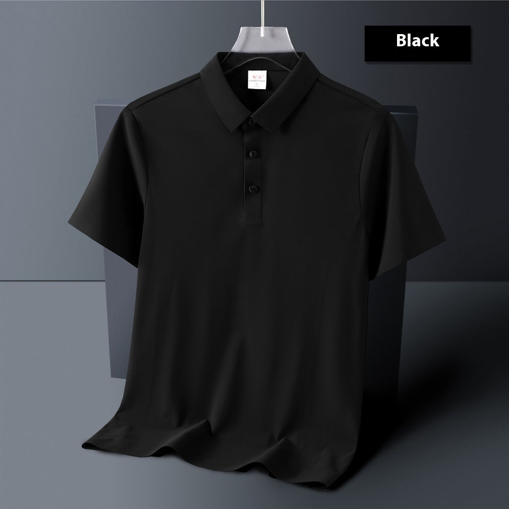 Ice Silk Seamless Cool Short Sleeve Polo