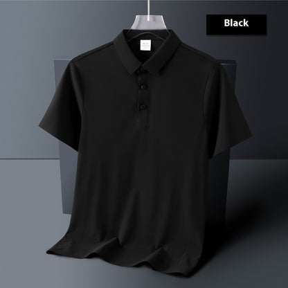 Ice Silk Seamless Cool Short Sleeve Polo