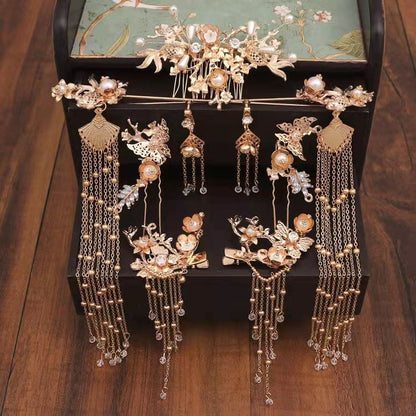 Flower Hairpin Hanfu Hair Crown Gorgeous Fairy Girl Toasting Clothes