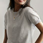 Round Neck Short Sleeve Thin Loose Casual Women's Sweater