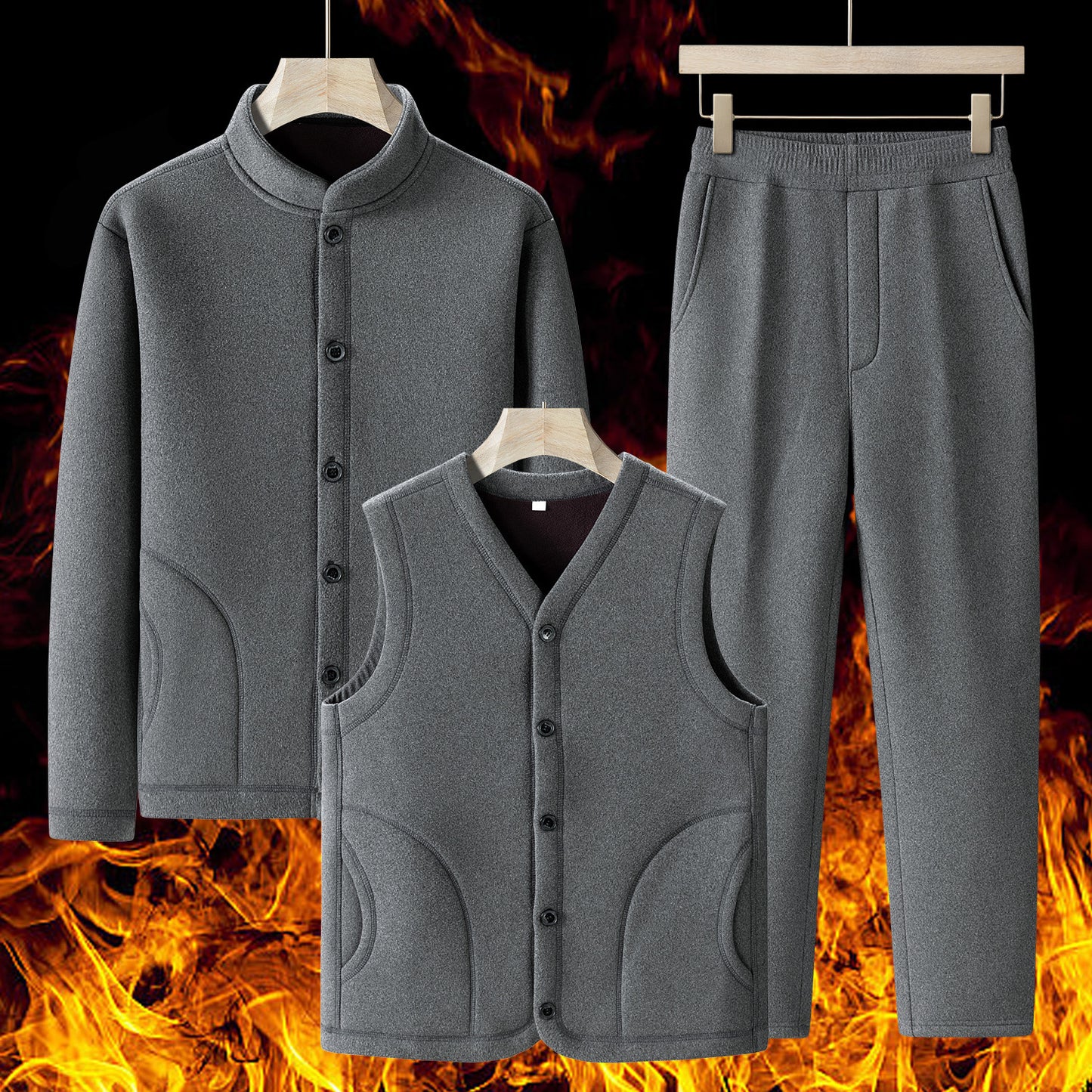 Men's Large Size Velvet Sport Suit