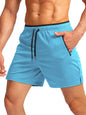 Men's Running Short Belt Zipper Pocket Quick-drying Gym Exercise Lightweight