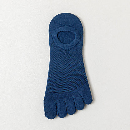 Men's Thin Mesh Breathable Five Finger Invisible Socks