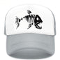 Fish Bone Print Mesh Cap Baseball Cap
