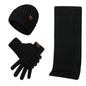 Thermal Knitting Hat Scarf And Gloves Three-piece Set