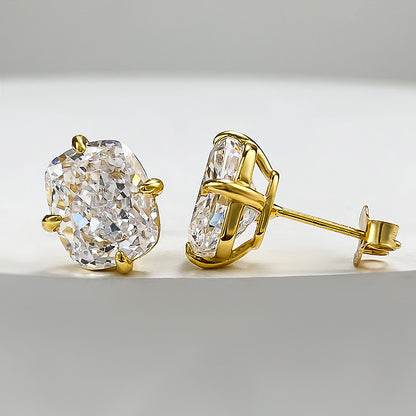 S925 Silver Plated High Carbon Diamond 810 Ear Studs