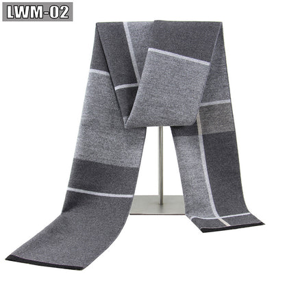 Men's Scarf European And American Cashmere Autumn And Winter Business Plaid