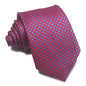 8CM Polyester Jacquard Striped Tie Men's Business Formal Red Black Blue