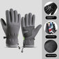 Fleece-lined Thick Waterproof And Cold-resistant Gloves