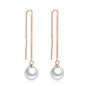 Popular Jewelry Simple Pearl Ear String Rose Gold Earrings