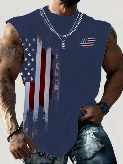 Fashion Personality New Printed Men's Vest Top