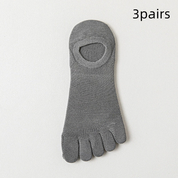 Men's Thin Mesh Breathable Five Finger Invisible Socks