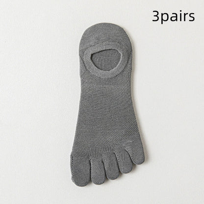 Men's Thin Mesh Breathable Five Finger Invisible Socks