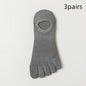 Men's Thin Mesh Breathable Five Finger Invisible Socks