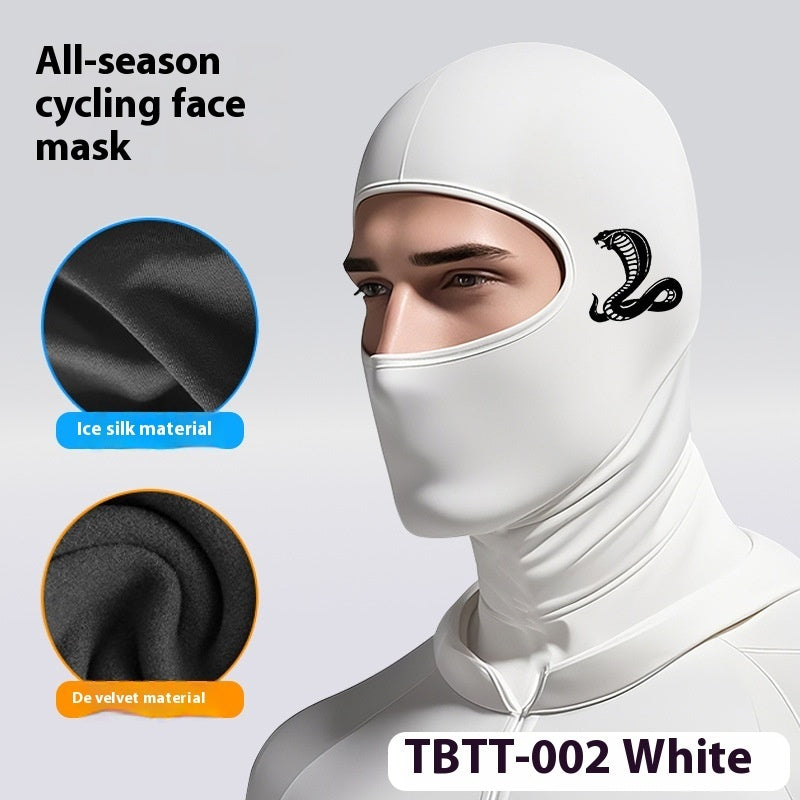 Full Face Ice Silk Sun-proof Headgear Integrated