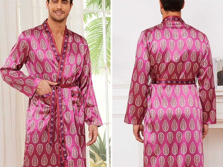 Fashion Personality New Men's Bathrobe Thin