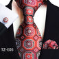 Paisley Tie Square Scarf Pocket Square Cufflinks Three-piece Set