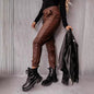 Women's Fashion Personality New Sexy PU Casual Pants
