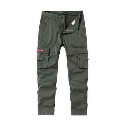 Outer Wear Fashion Straight Multi-pocket Cargo Pants
