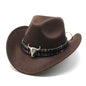 Western Cowboy Hat Woolen Jazz Male Ladies' National Style